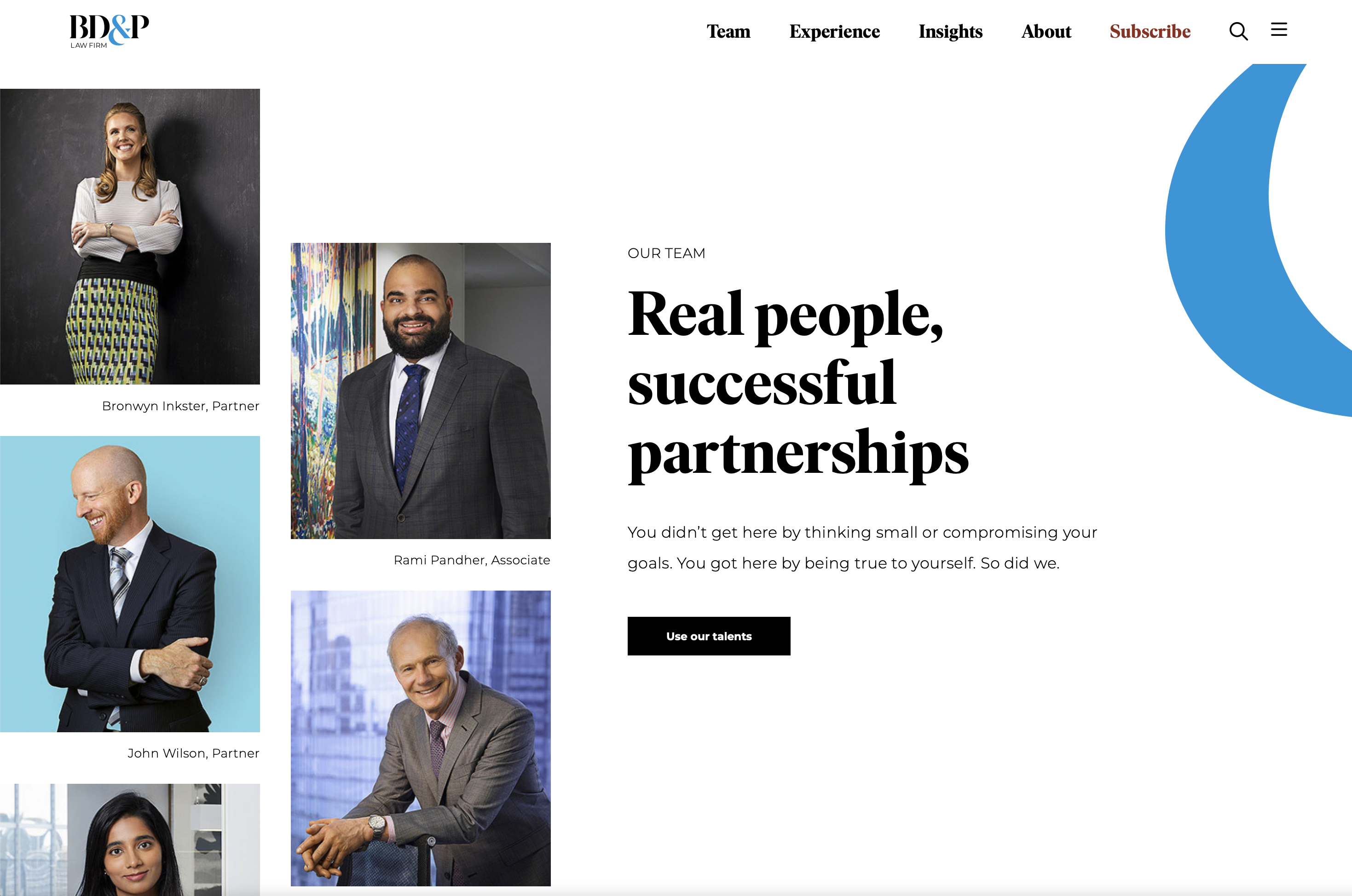 BDP Law Best Law Firm Website