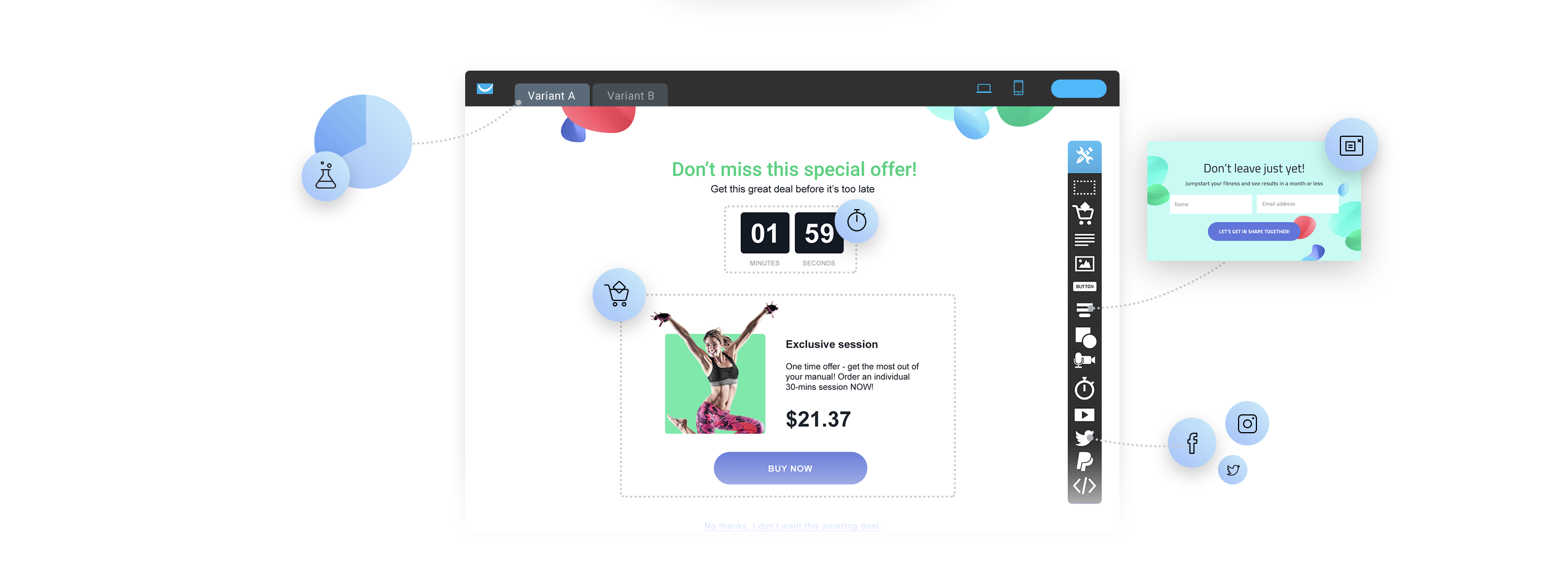 GetResponse Landing Page Builder Feature