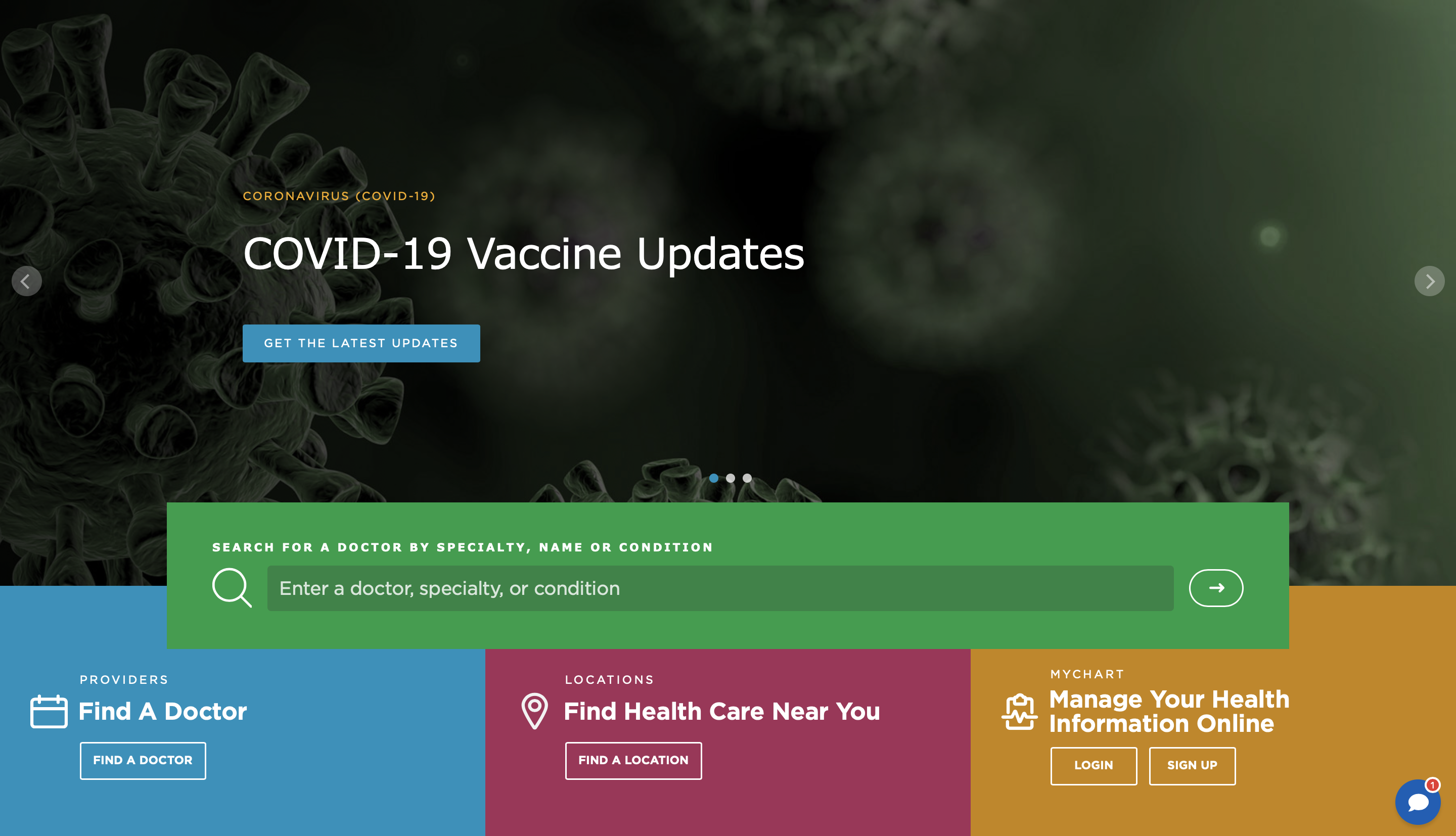 Mercy Health Healthcare web design