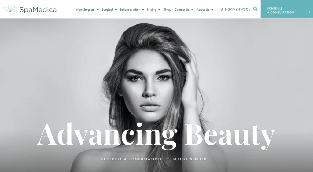 medspa-website-design-example