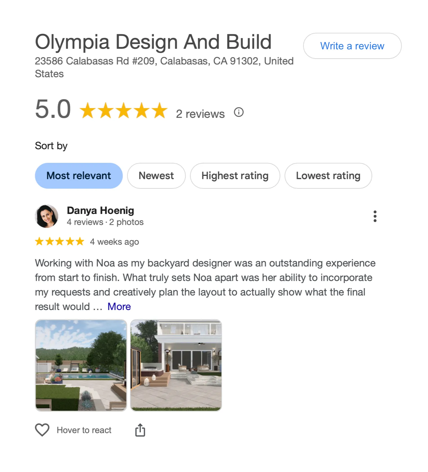 contractor google my business reviews